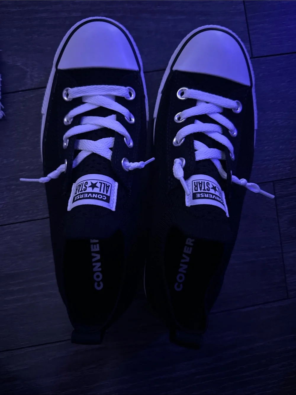 Women’s Converse Low Top Sneakers - Black and White